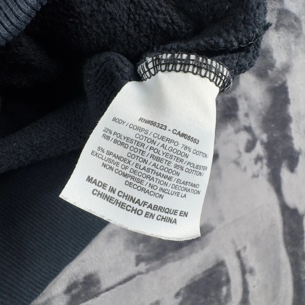 Jordan Quarter Zip Sweatshirt Mens XL Grey Black Elephant Print Pullover C-1144